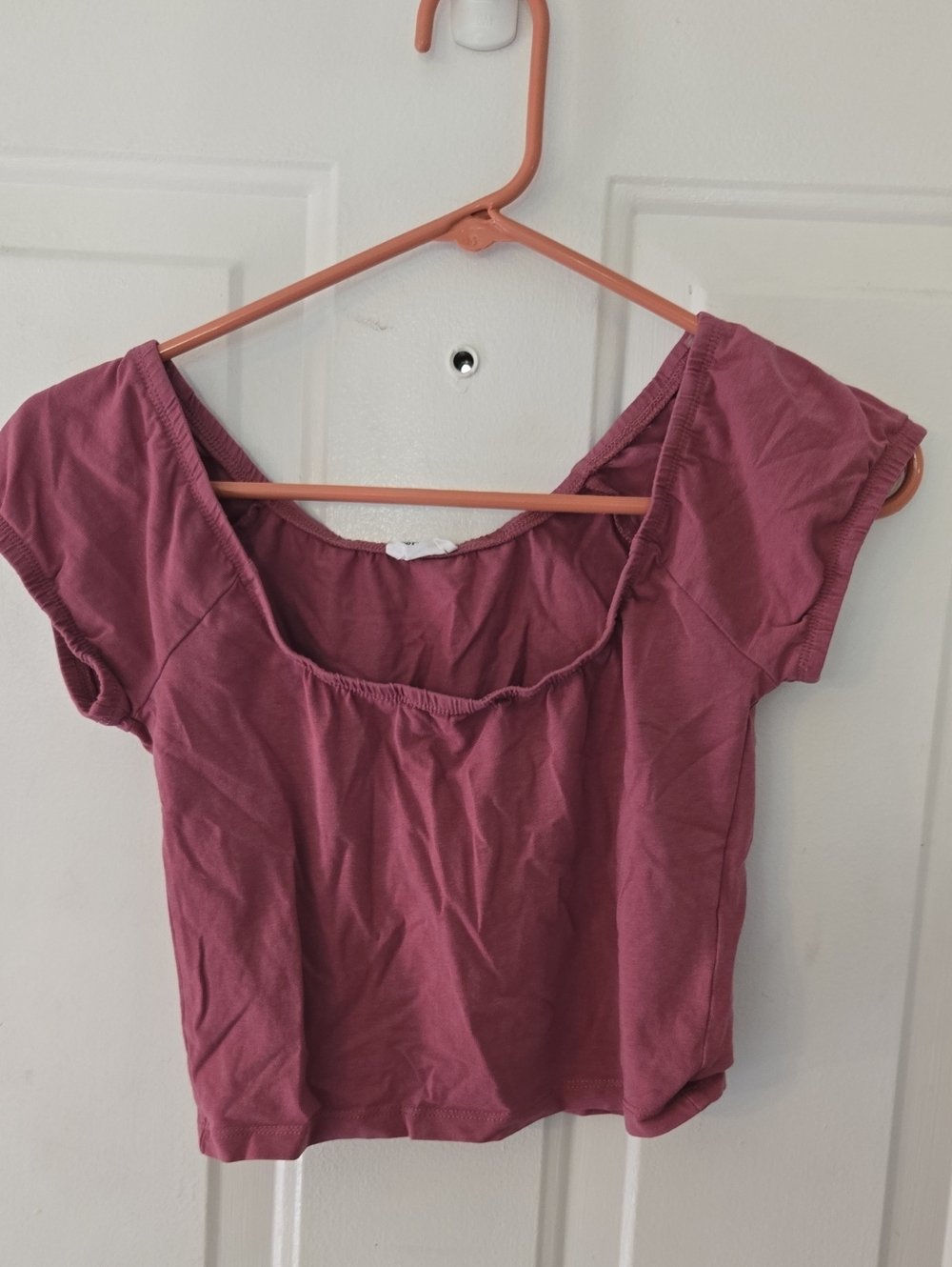 Women's Cotton On Rose Mauve Scoop-Neck Short Sleeve Top